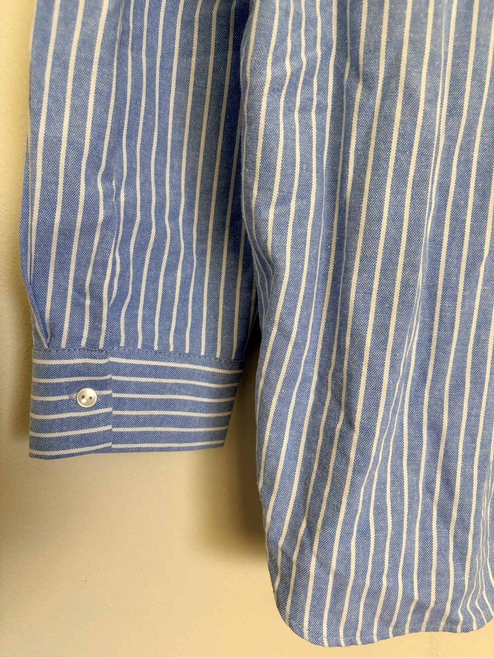 Primark Blue and White Vertical Stripe Button-Down Shirt - Picture 6 of 8